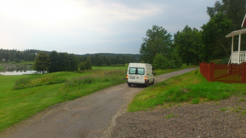 Bérelt Transit-tal útközben Bérelt Transit-tal útközben